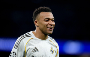 Kylian Mbappé scored twice as Real Madrid beat Monaco 6–1, reaching 10 Champions League goals this season and matching a club milestone.