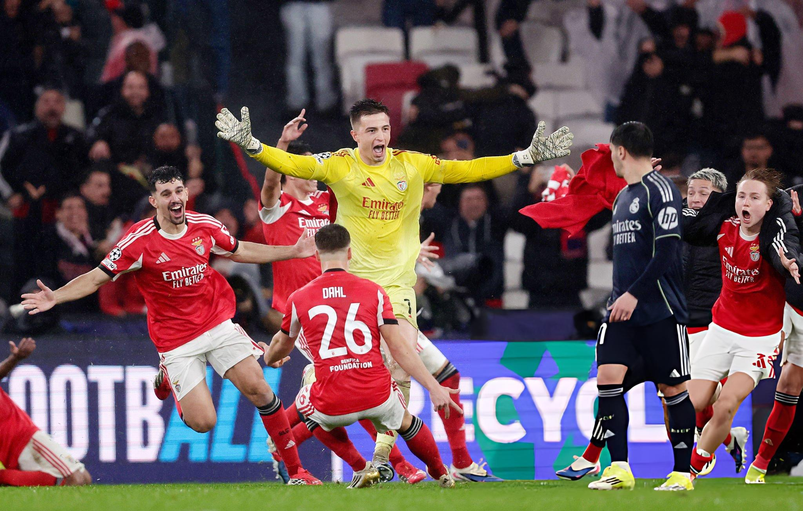Benfica 4-2 Real Madrid: Mbappé brace wasted as Trubin’s stoppage-time header caps a night to forget
